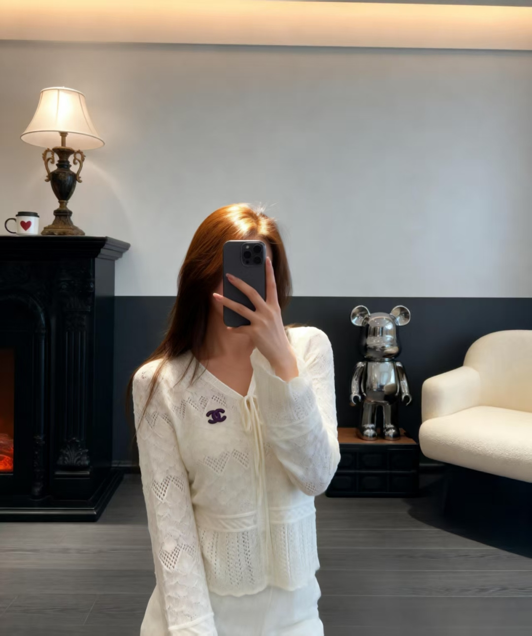 🆕CH家🆕 早春新款 纯色镂空简约针织吊带两件套颜色：杏色尺码：36.38.40