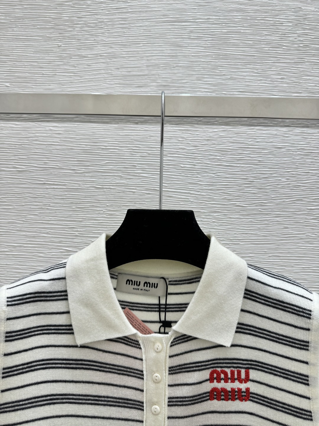 🆕M家🆕 早春新款 撞色条纹翻领针织背心颜色：白色 咖啡尺码：36.38.40