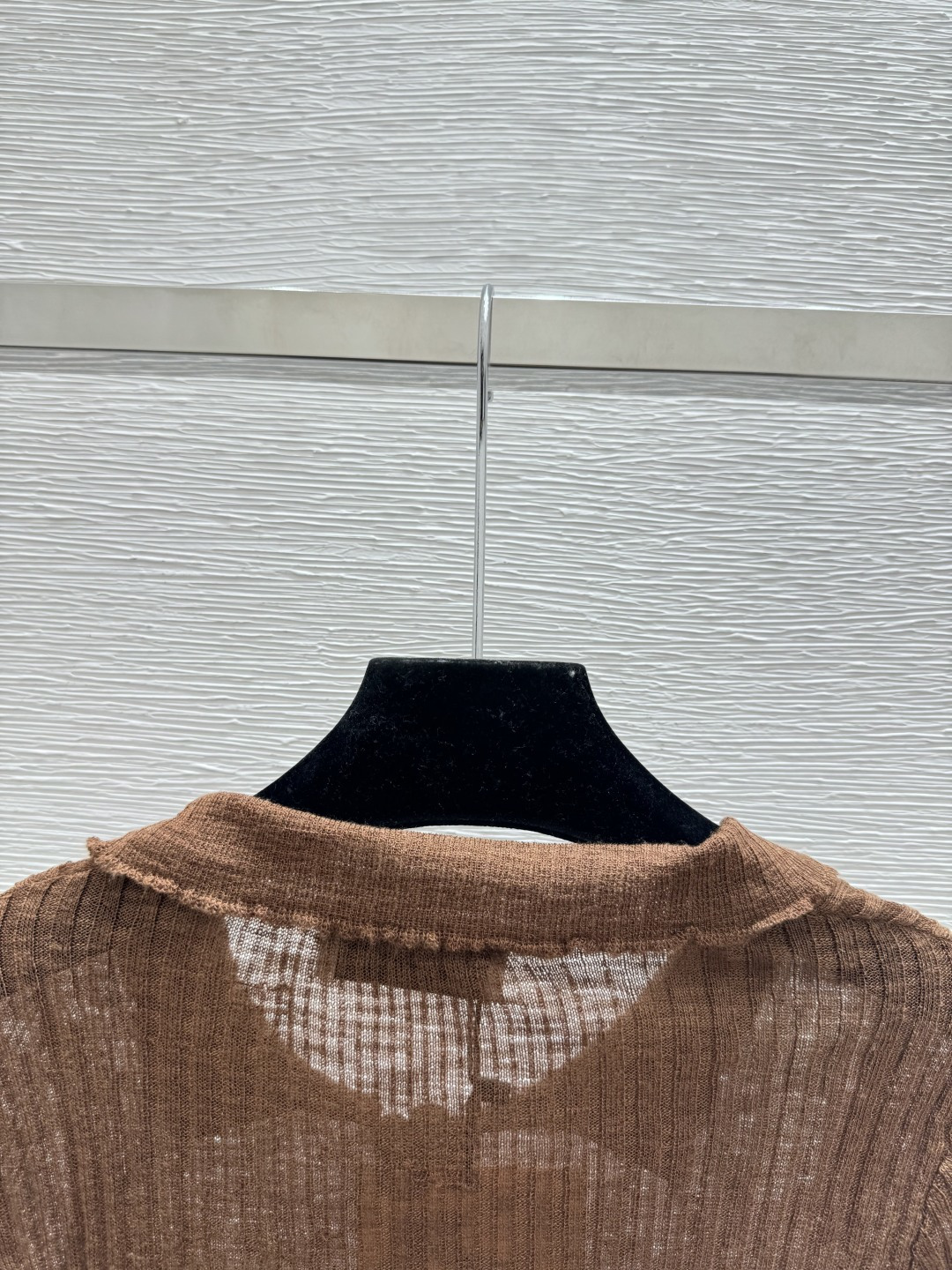 🆕M家🆕 早春新款 纯色翻领针织短袖颜色：咖啡尺码：36.38.40