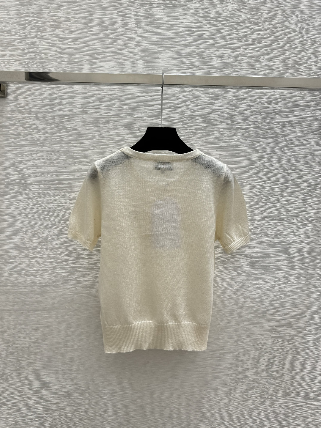 🆕CH家🆕 早春新款 纯色蝴蝶结圆领针织短袖颜色：白色 蓝色尺码：36.38.40