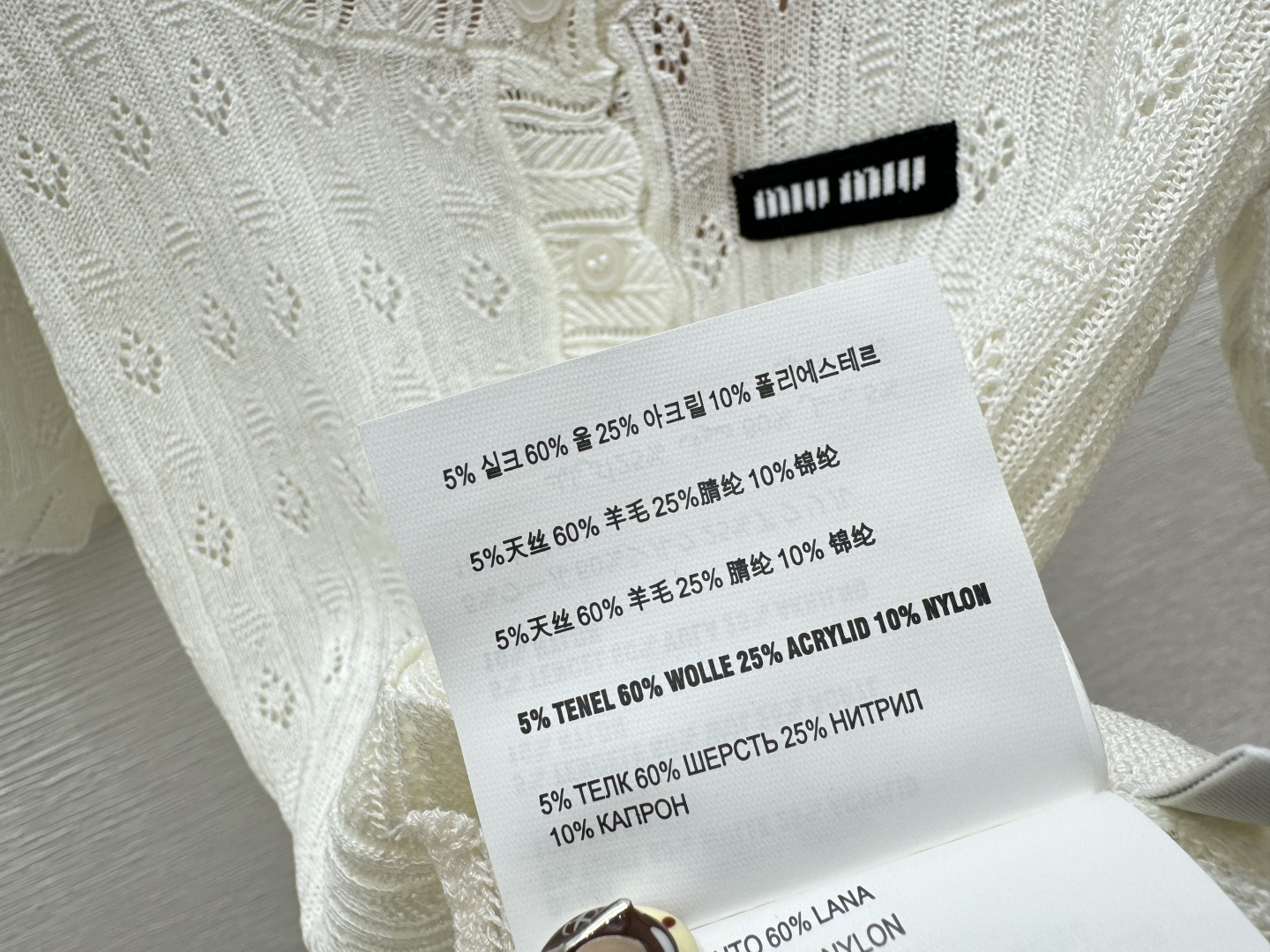 🆕M家🆕 早春新款 纯色镂空圆领针织短袖开衫颜色：白色 粉色尺码：36.38.40