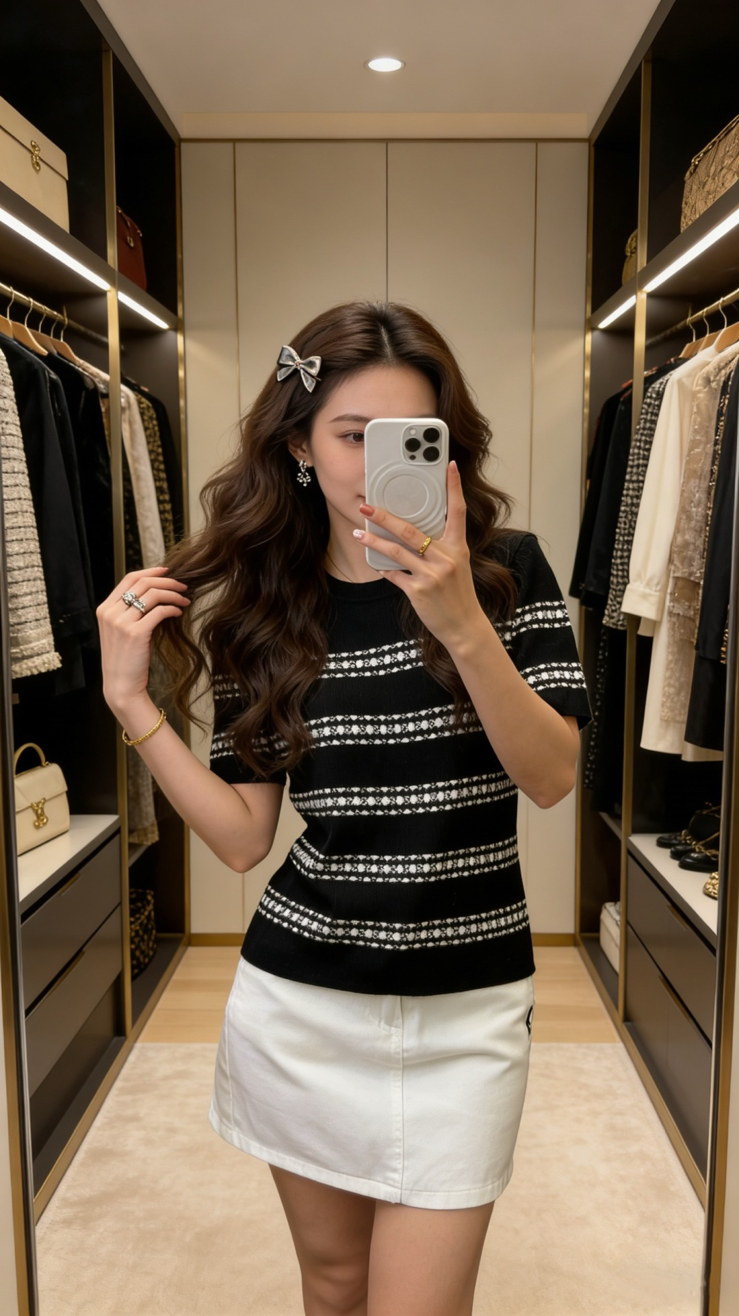 🆕L家🆕 早春新款 撞色条纹圆领针织短袖颜色：蓝色 宝蓝 黑色尺码：36.38.40