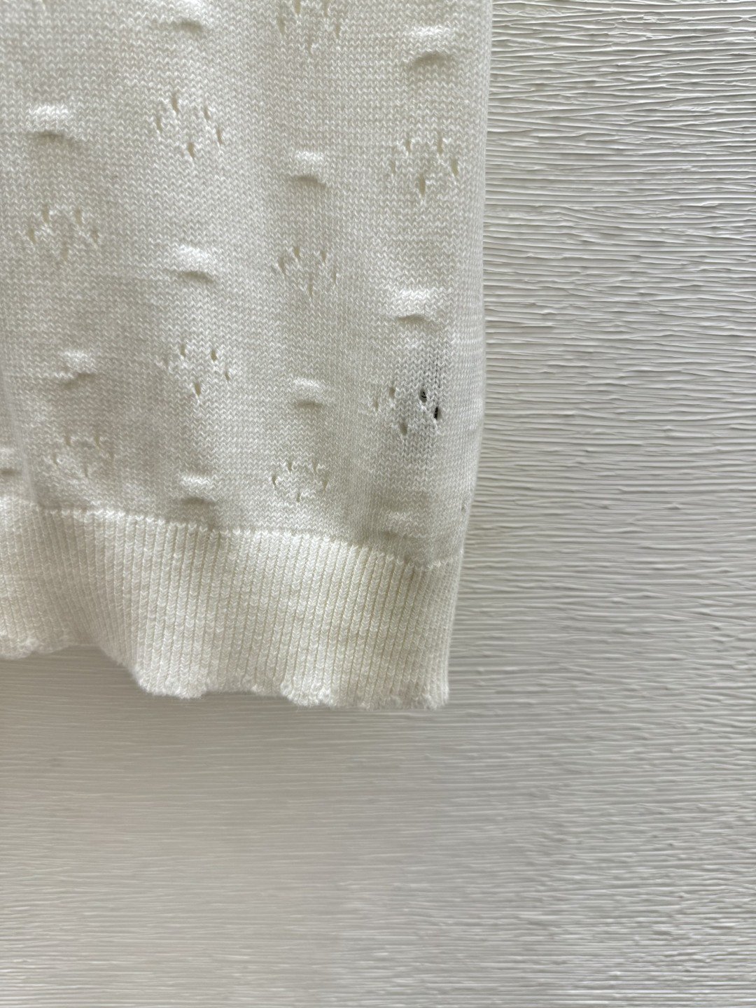 🆕M家🆕 早春新款 纯色镂空圆领针织短袖颜色：白色 蓝色 宝蓝尺码：36.38.40