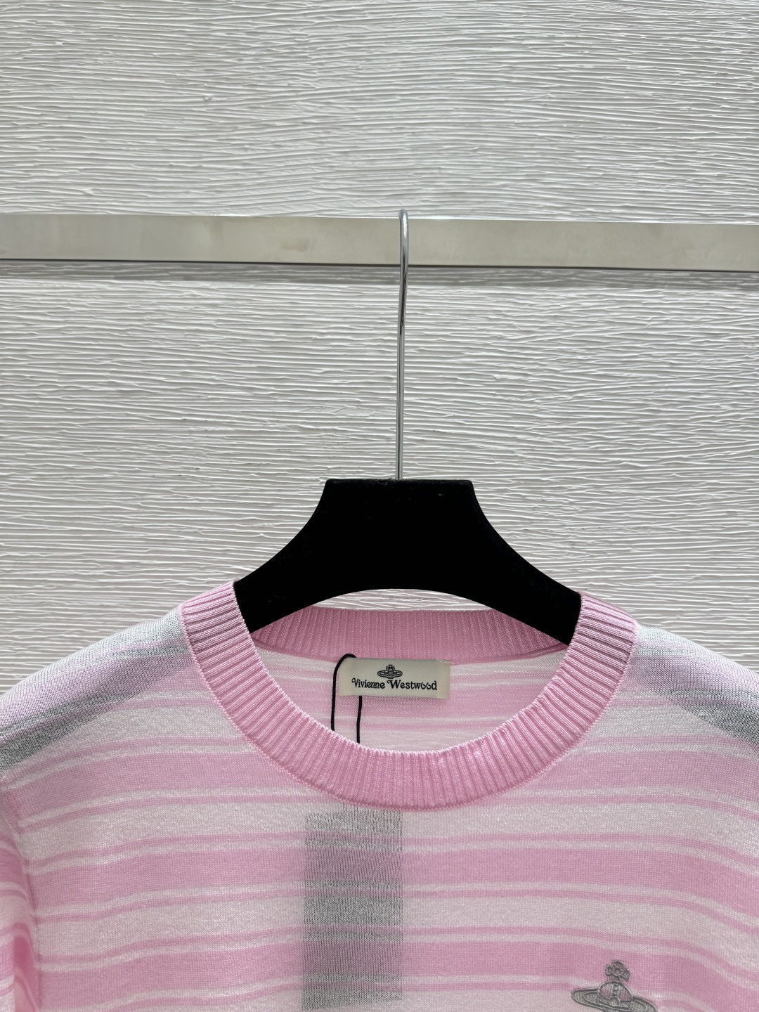 🆕VI家🆕 春夏新款 撞色条纹圆领针织短袖颜色：粉色 蓝色 宝蓝尺码：36.38.40