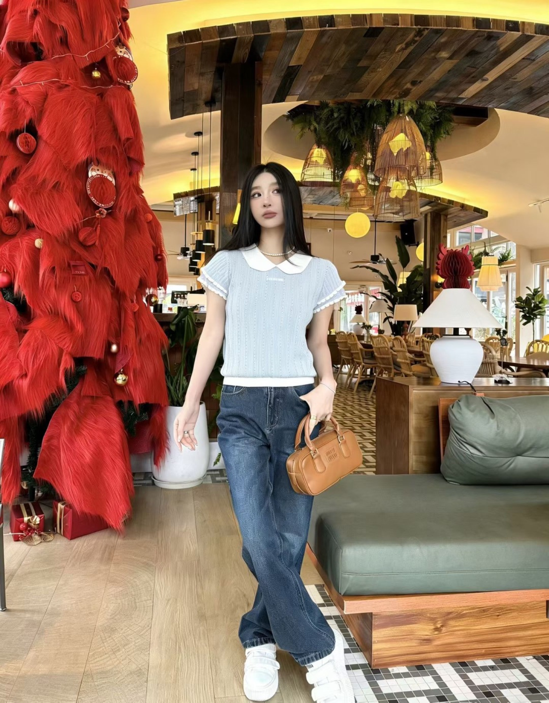 🆕M家🆕 春夏新款 撞色翻领镂空针织短袖颜色：白色 蓝色 宝蓝尺码：36.38.40