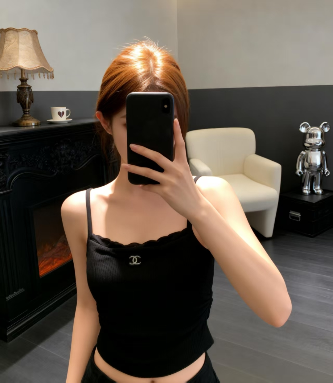 🆕CH家🆕 春夏新款 纯色简约针织吊带颜色：白色 黑色尺码：36.38.40