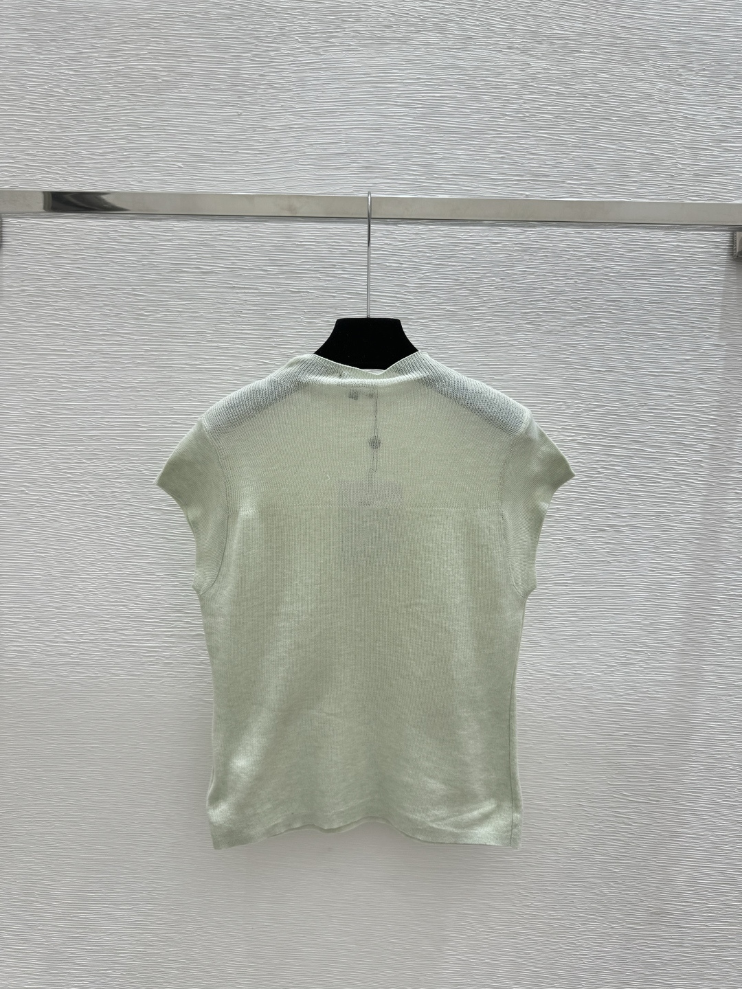 🆕CH家🆕 春夏新款 纯色烫钻简约针织短袖颜色：黄色 绿色尺码：36.38.40