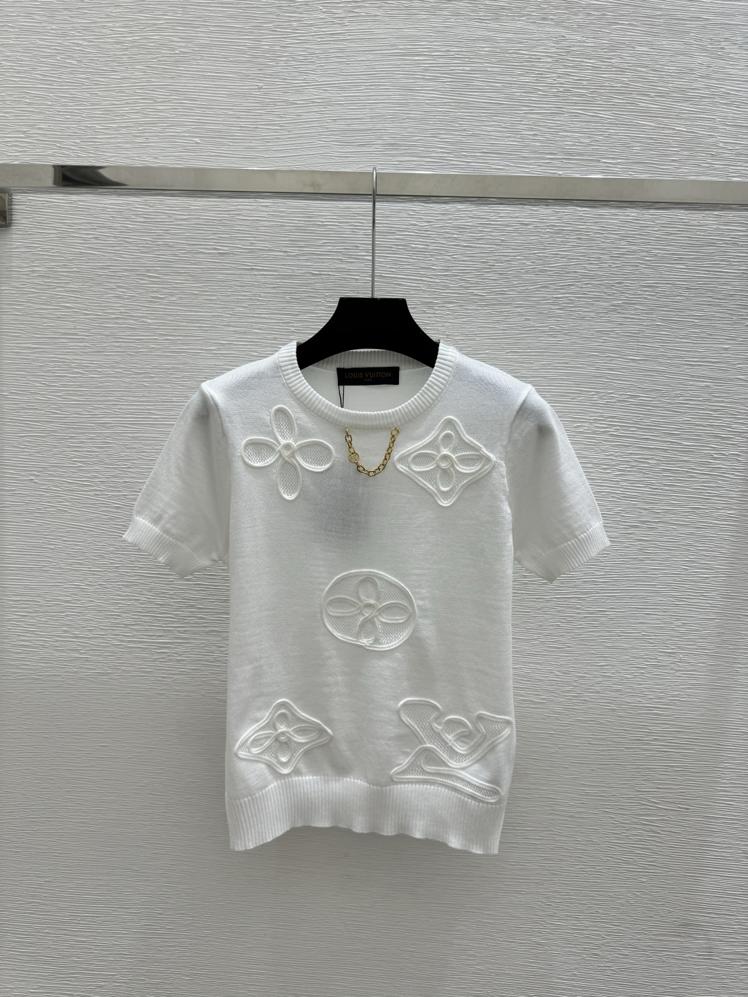 🆕L家🆕 春夏新款 纯色简约圆领针织短袖颜色：白色 灰色尺码：36.38.40