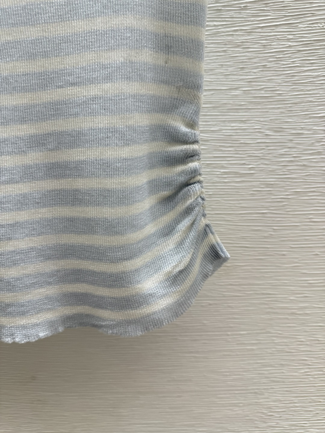 🆕P家🆕 春夏新款 撞色字母条纹针织短袖颜色：蓝色 灰色尺码：36.38.40