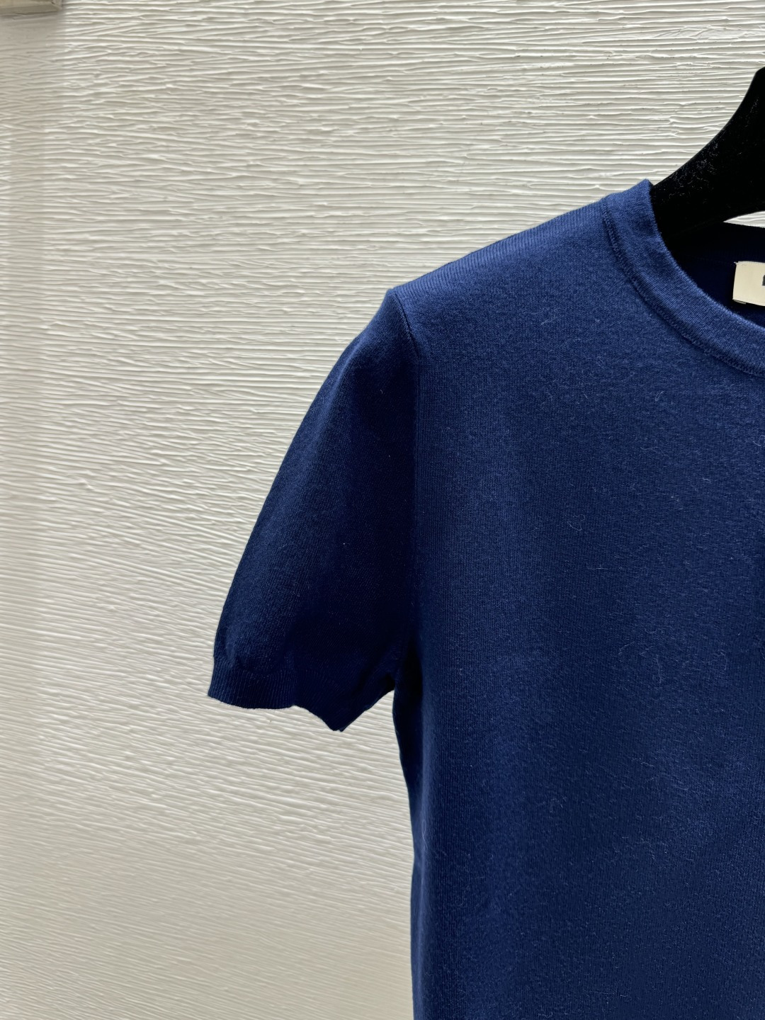 🆕M家🆕 春夏新款 纯色简约圆领针织短袖颜色：宝蓝尺码：36.38.40