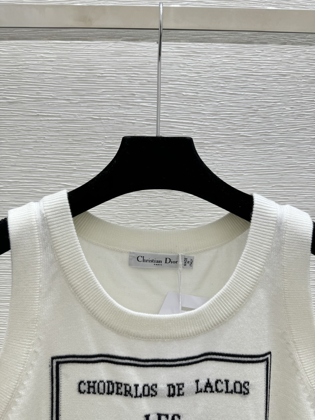 🆕D家🆕 春夏新款 撞色字母圆领针织背心颜色：白色 粉色 黑色尺码：36.38.40