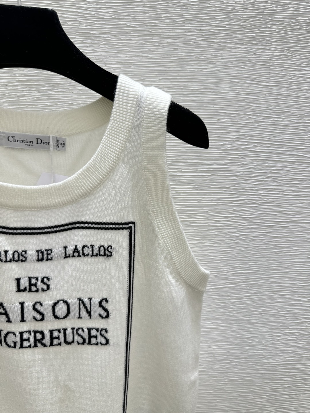 🆕D家🆕 春夏新款 撞色字母圆领针织背心颜色：白色 粉色 黑色尺码：36.38.40