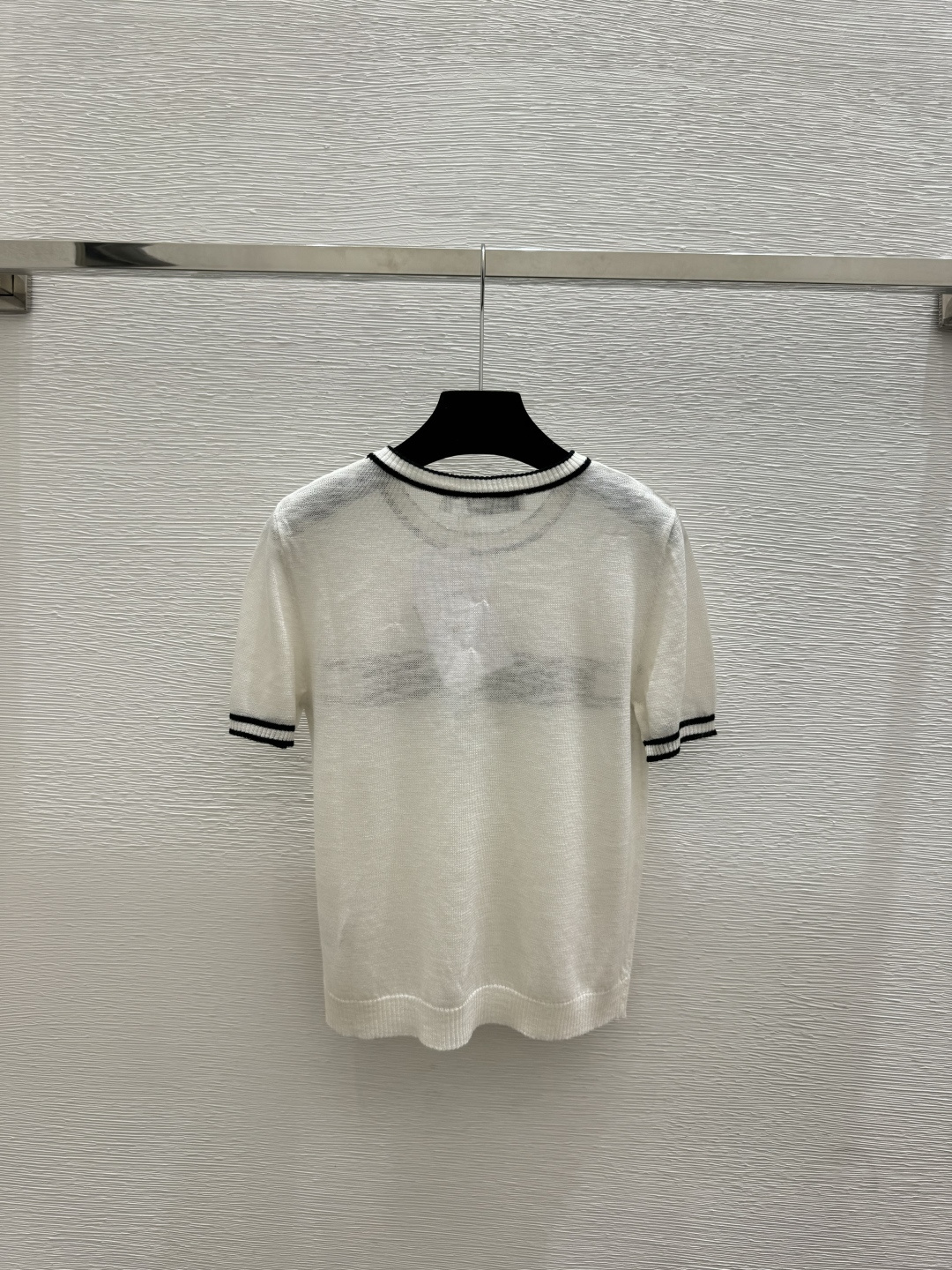 🆕D家🆕 春夏新款 撞色字母圆领针织短袖颜色：白色 黄色 宝蓝尺码：36.38.40