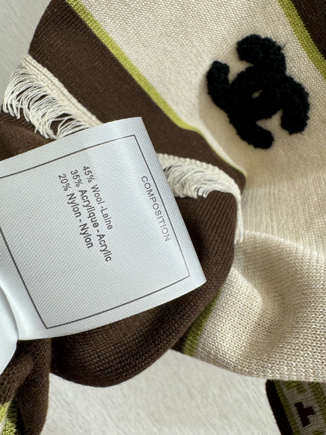 🆕CH家🆕 春夏新款 撞色条纹圆领针织短袖颜色：咖啡尺码：36.38.40