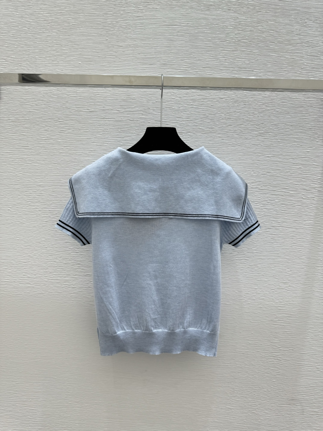 🆕M家🆕 春夏新款 纯色海军领针织短袖开衫颜色：白色 蓝色尺码：36.38.40