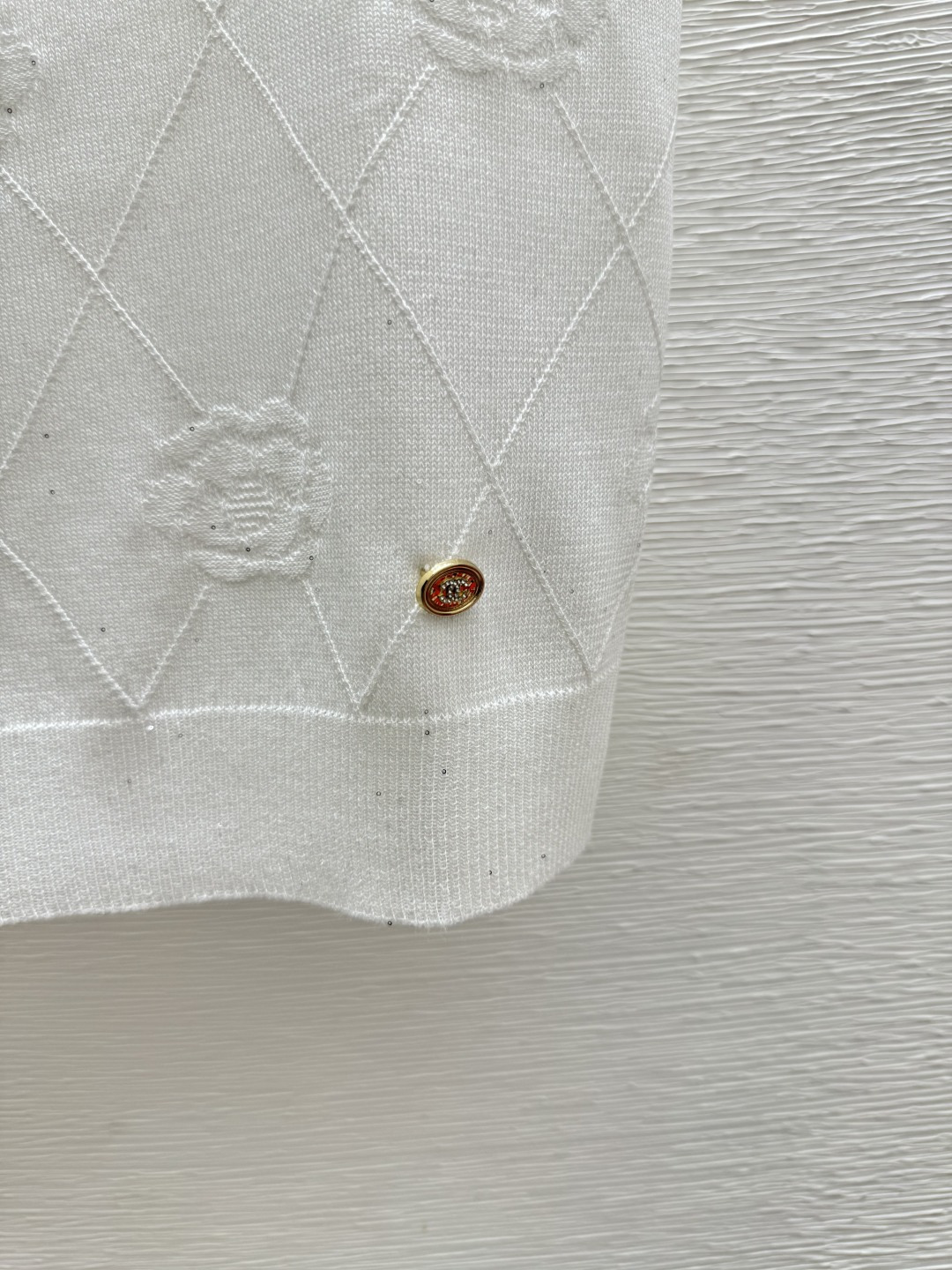 Chrome Hearts CH家 春夏新款 纯色菱格珠片圆领针织背心