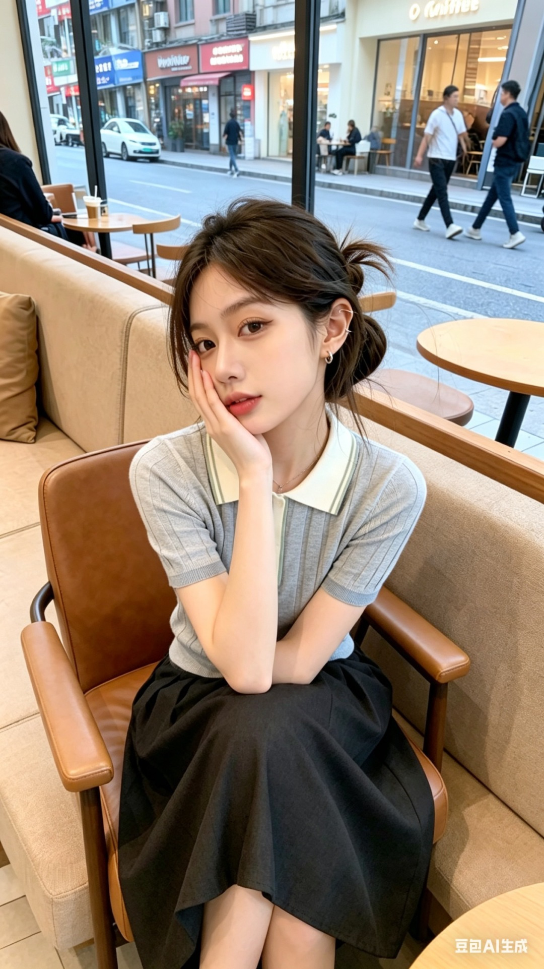 @🆕P家🆕 春夏新款 撞色翻领简约针织短袖颜色：粉色 蓝色 灰色尺码：36.38.40