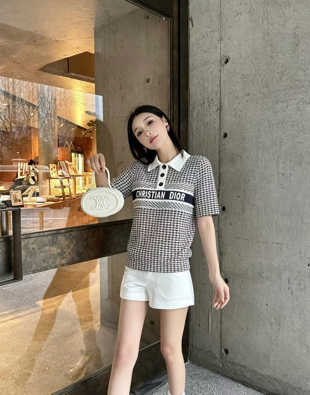 🆕D家🆕 春夏新款 撞色字母翻领针织短袖颜色：蓝色 宝蓝尺码：36.38.40