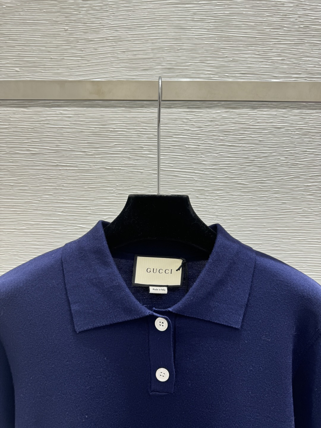 🆕G家🆕 春夏新款 撞色条纹翻领针织短袖颜色：宝蓝尺码：36.38.40