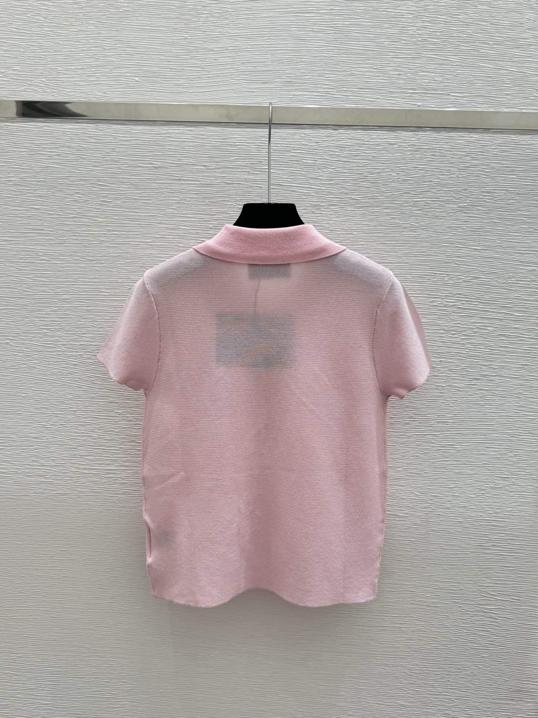 🆕P家🆕 春夏新款 撞色条纹翻领针织短袖颜色：粉色 黑色尺码：36.38.40