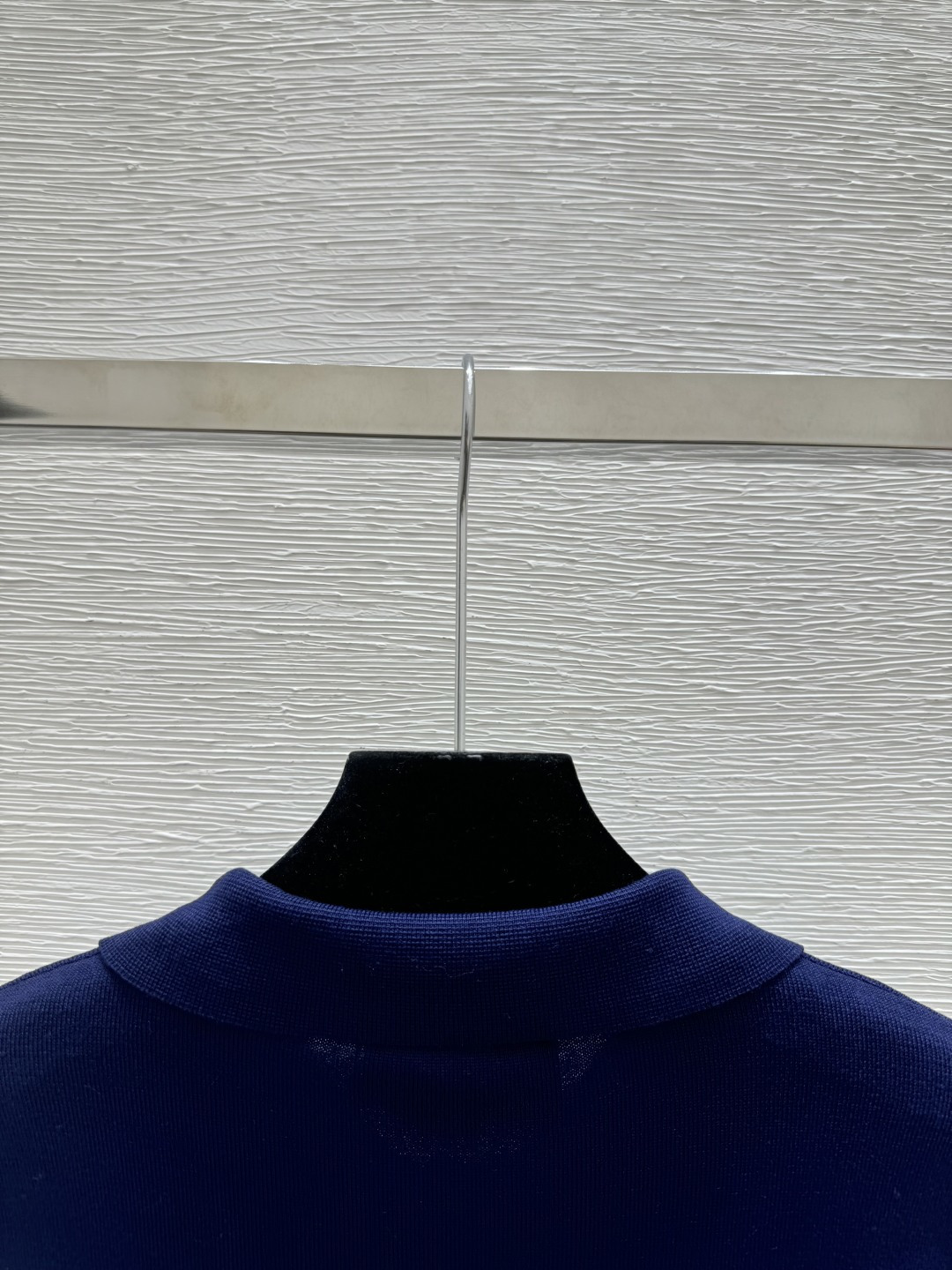 🆕G家🆕 春夏新款 撞色条纹翻领针织短袖裙颜色：宝蓝尺码：36.38.40