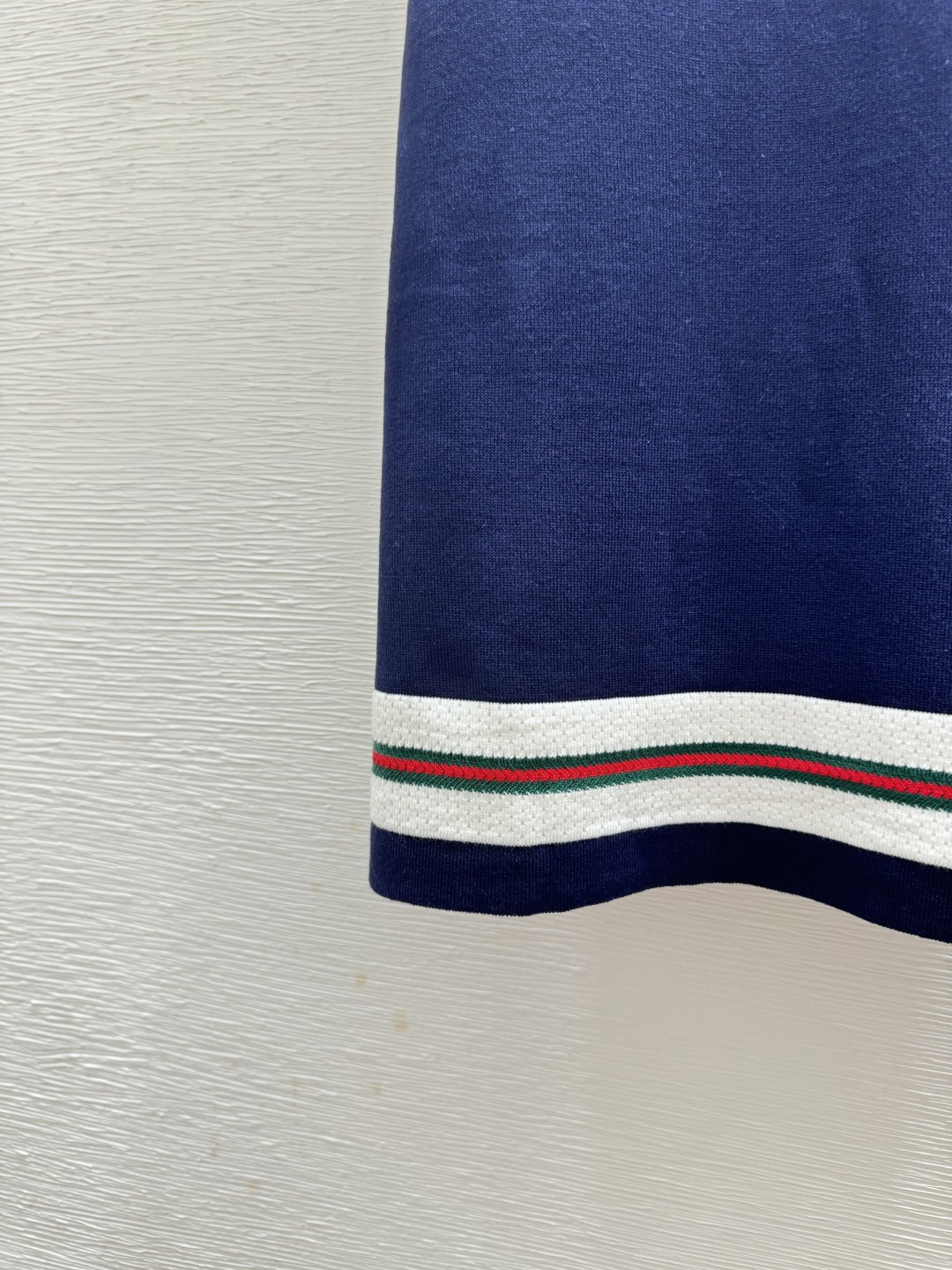 🆕G家🆕 春夏新款 撞色条纹翻领针织短袖裙颜色：宝蓝尺码：36.38.40