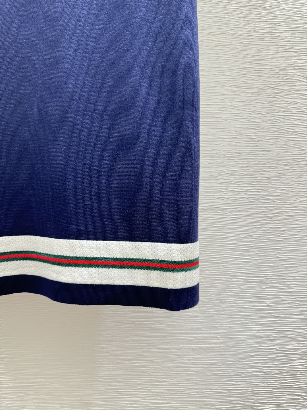 🆕G家🆕 春夏新款 撞色条纹翻领针织短袖裙颜色：宝蓝尺码：36.38.40