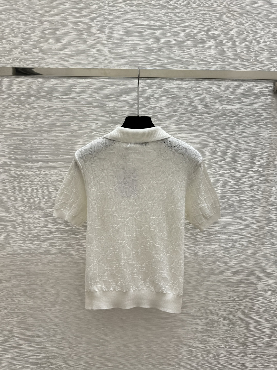 🆕D家🆕 春夏新款 纯色老花字母翻领针织短袖颜色：白色 粉色 蓝色尺码：36.38.40