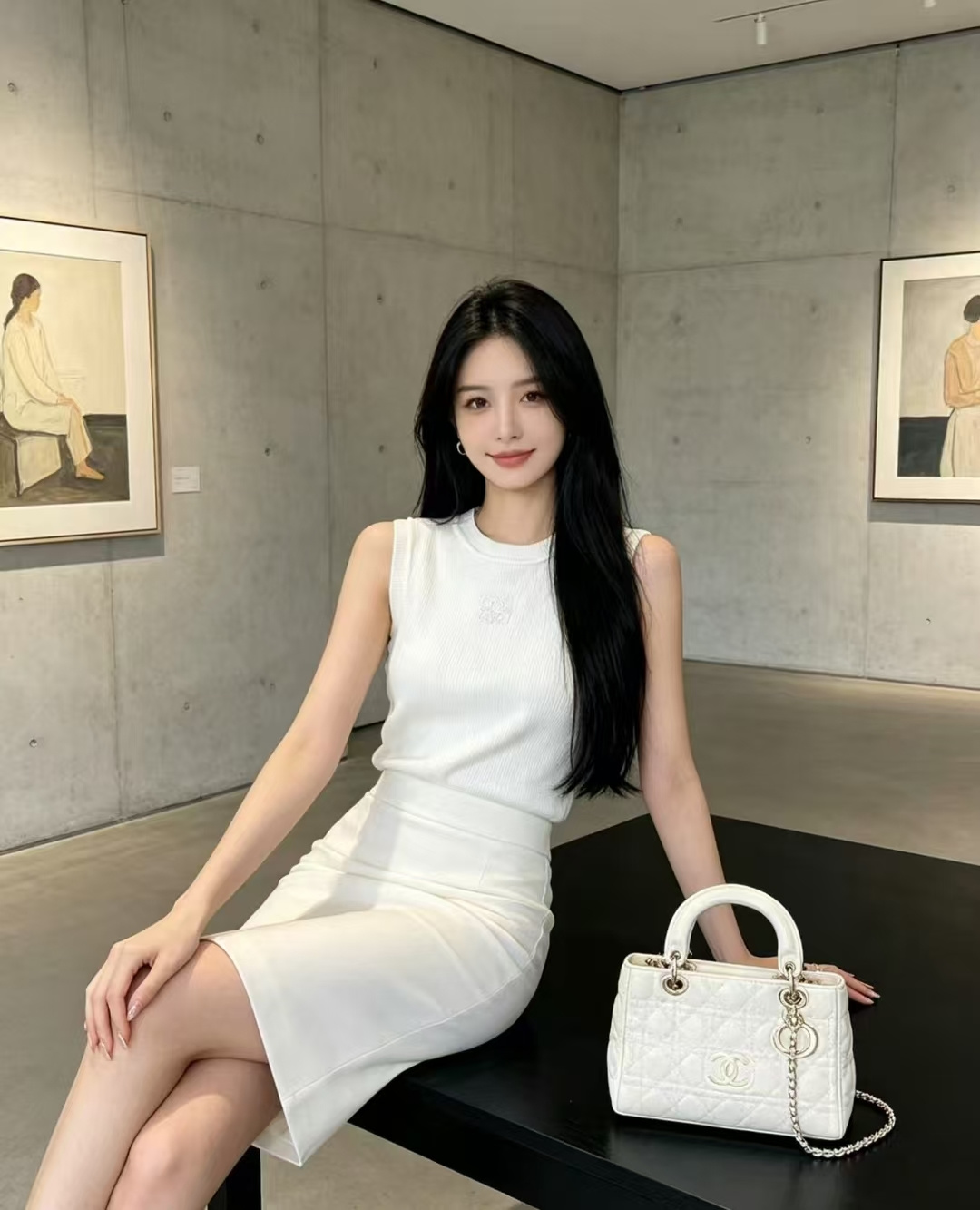 🆕LO家🆕 春夏新款 纯色简约圆领针织背心颜色：白色 灰色 咖啡尺码：36.38.40