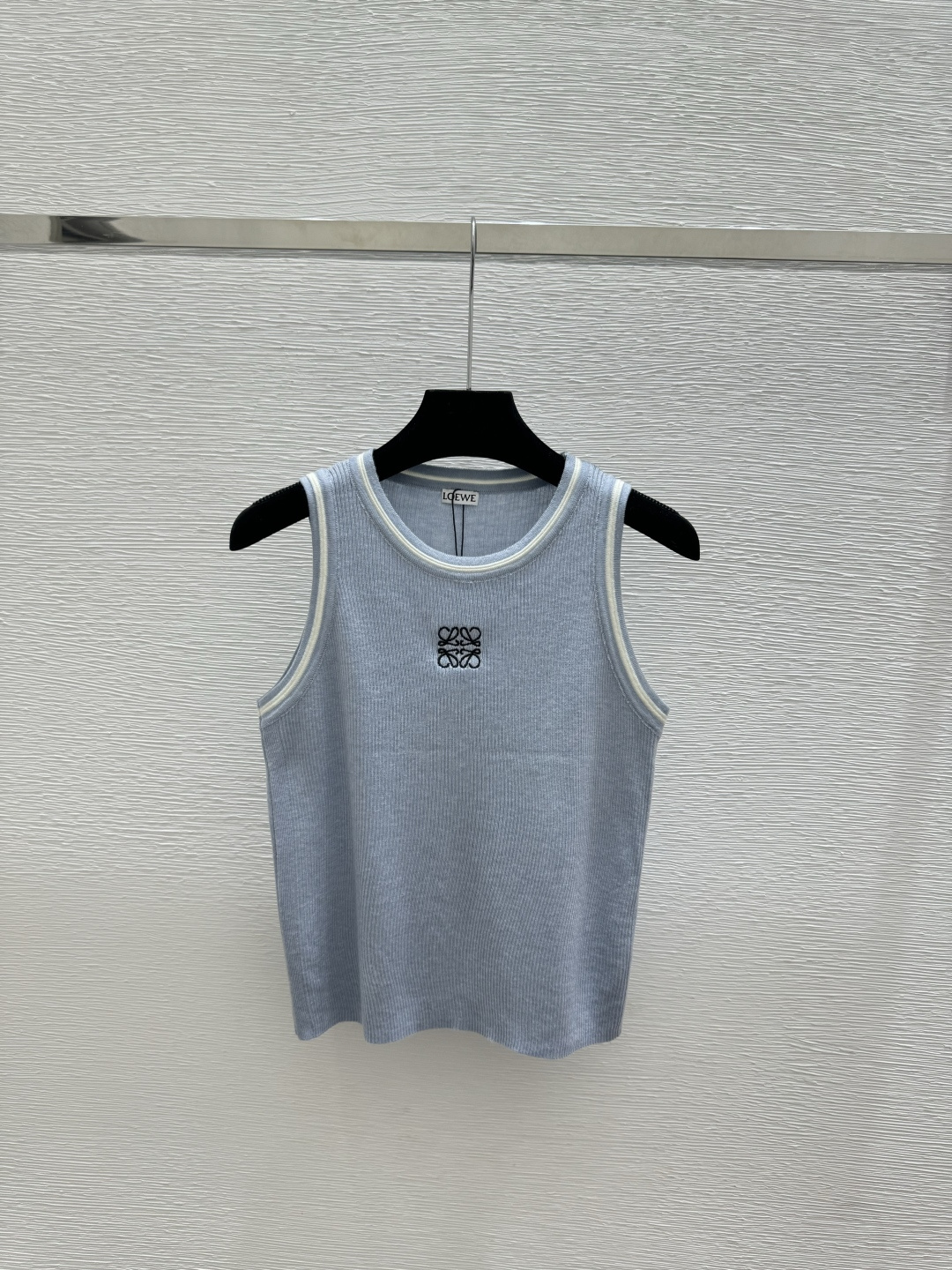 🆕LO家🆕 春夏新款 撞色简约圆领针织背心颜色：白色 蓝色 灰色尺码：36.38.40