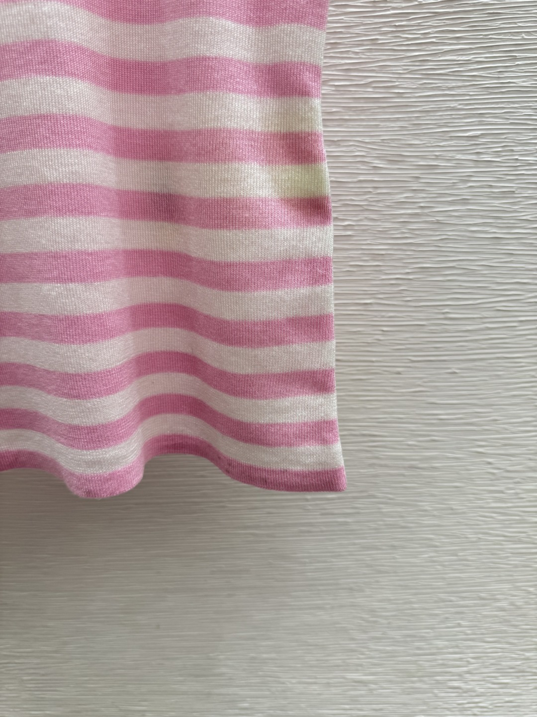 🆕L家🆕 春夏新款 撞色条纹圆领针织短袖颜色：粉色 蓝色 宝蓝尺码：36.38.40