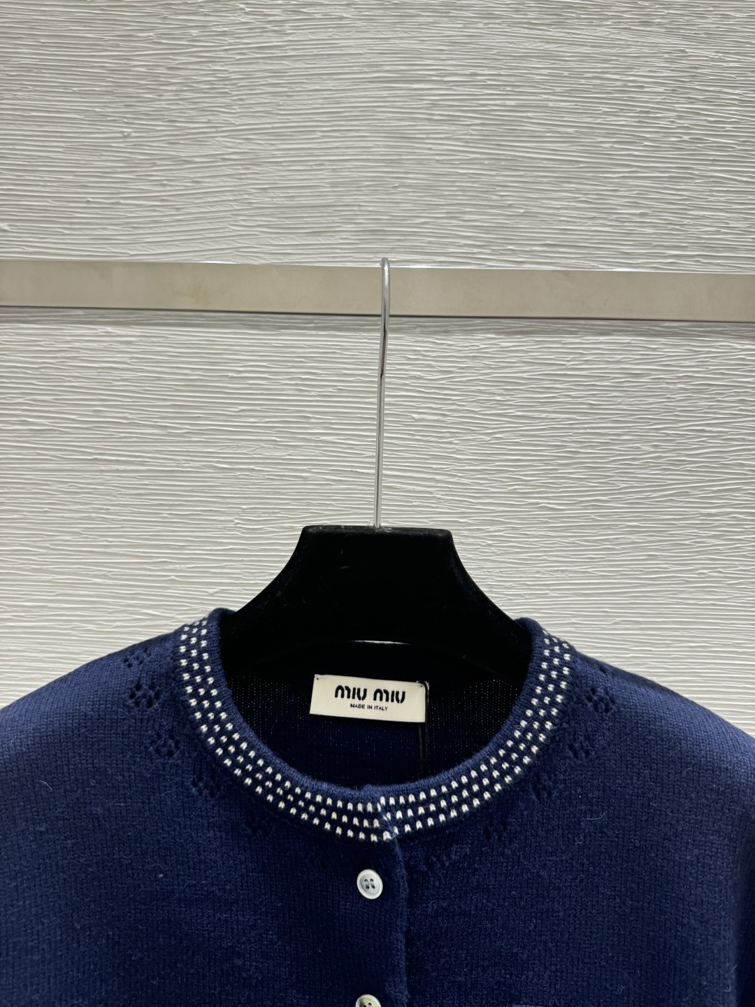 🆕M家🆕 春夏新款 纯色简约圆领针织短袖开衫颜色：宝蓝尺码：36.38.40