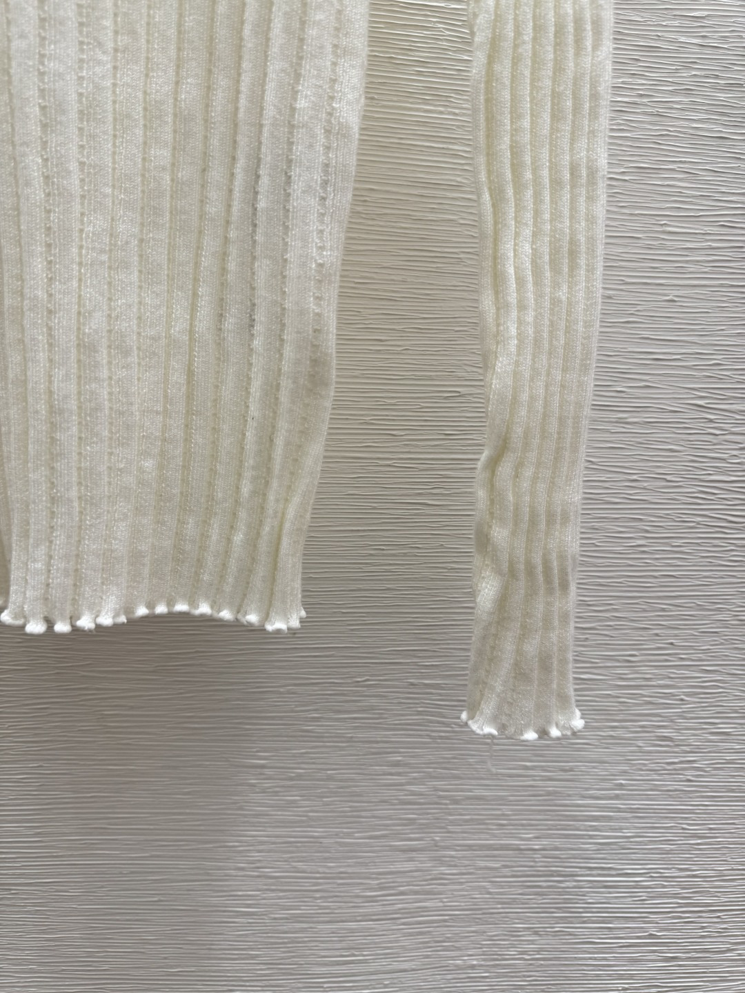 🆕M家🆕 春夏新款 纯色花边圆领针织长袖颜色：白色 尺码：36.38.40