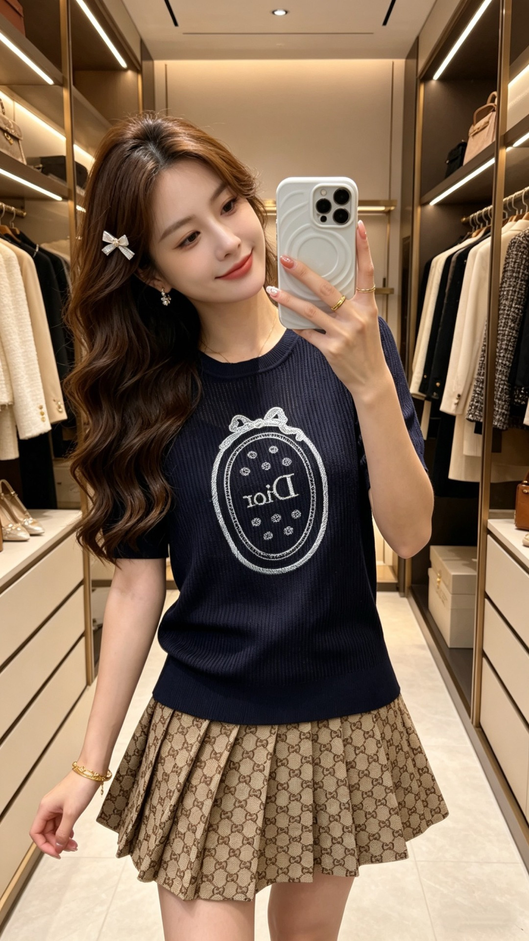 🆕D家🆕 春夏新款 撞色字母简约圆领针织短袖颜色：白色 蓝色 宝蓝尺码：36.38.40