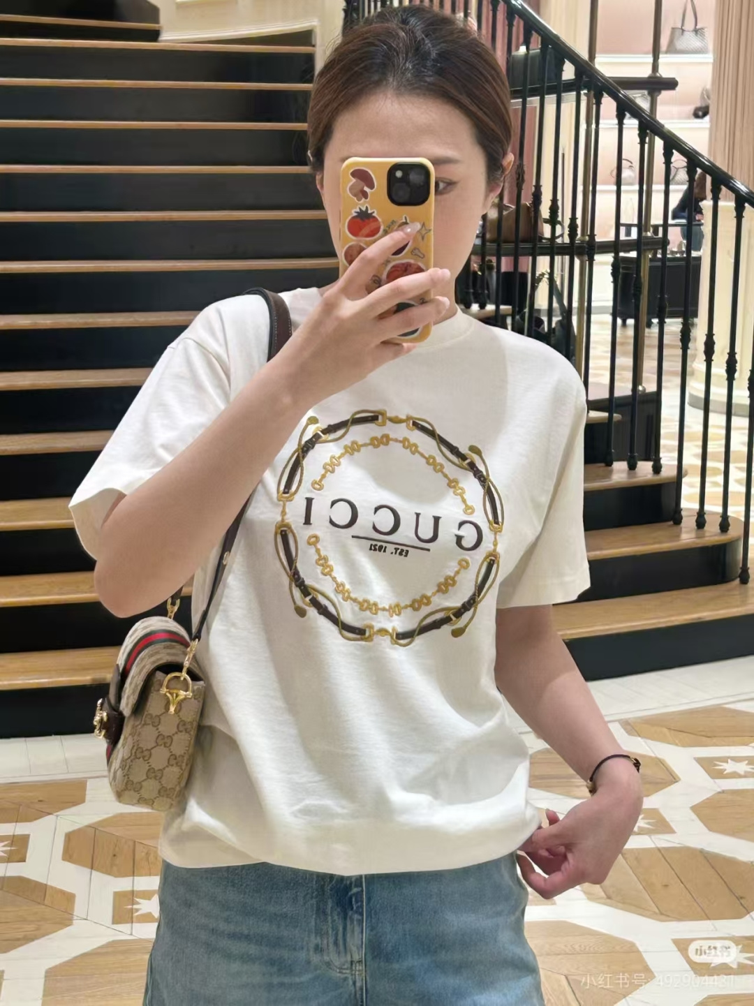 🆕G家🆕 春夏新款 撞色字母简约圆领针织短袖颜色：白色 尺码：36.38.40