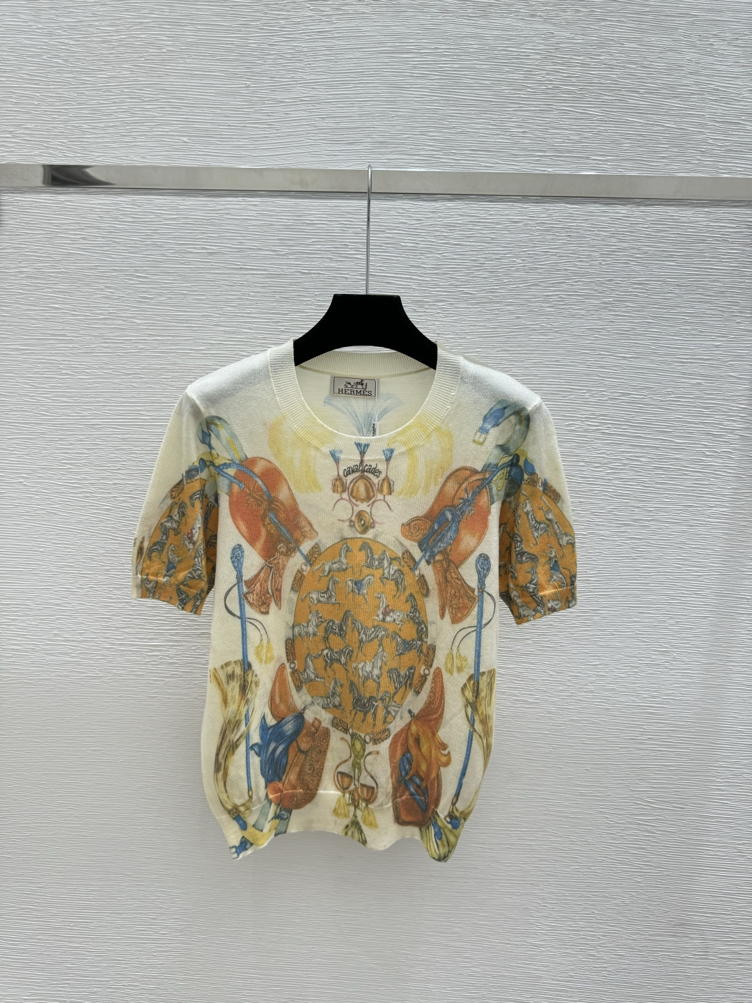 🆕HE家🆕 春夏新款 撞色简约圆领针织短袖颜色：黄色 蓝色尺码：36.38.40