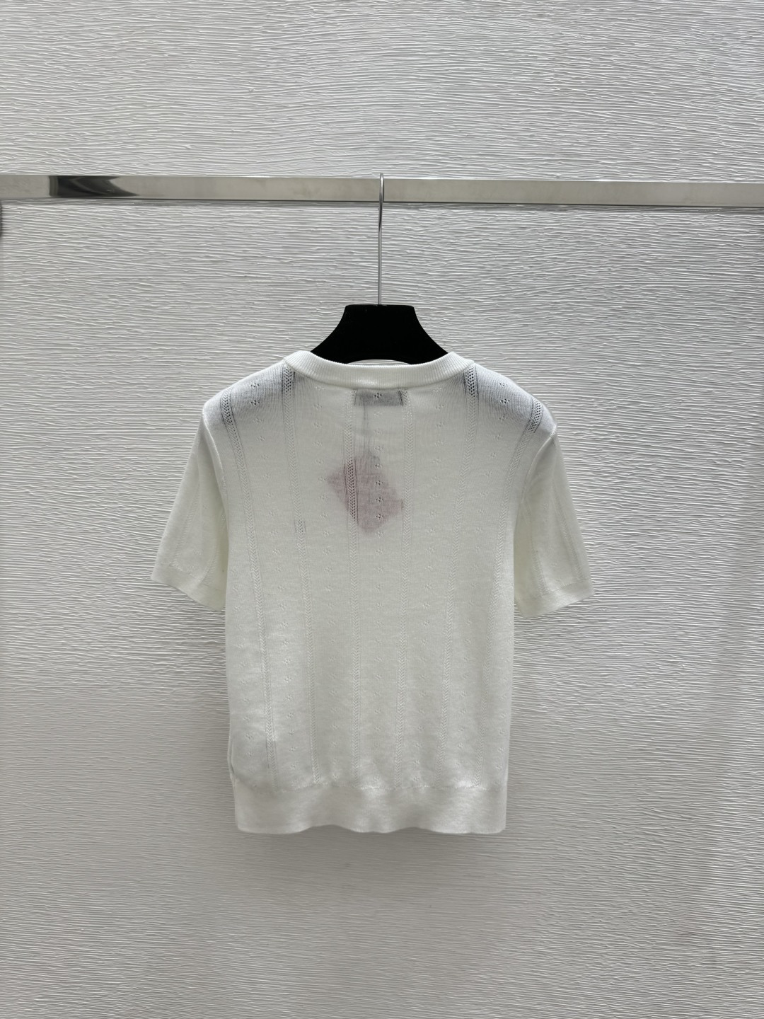 🆕M家🆕 春夏新款 纯色镂空简约圆领针织短袖颜色：白色 灰色 宝蓝尺码：36.38.40