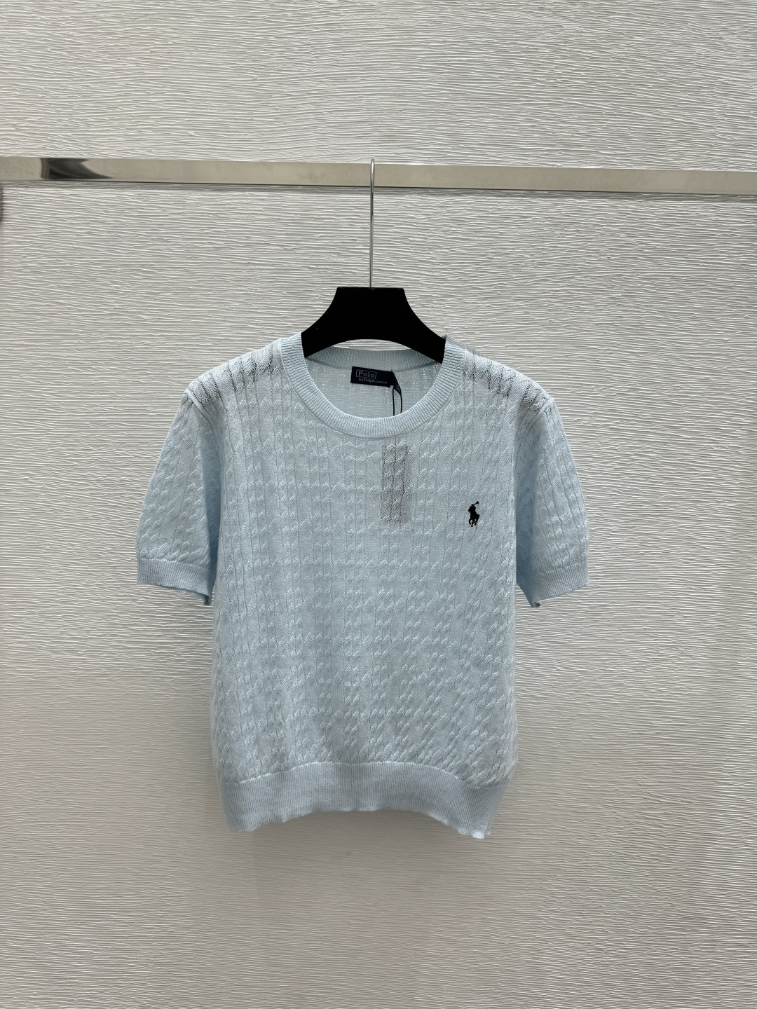 Ralph Lauren PO家 春夏新款 纯色简约圆领针织短袖