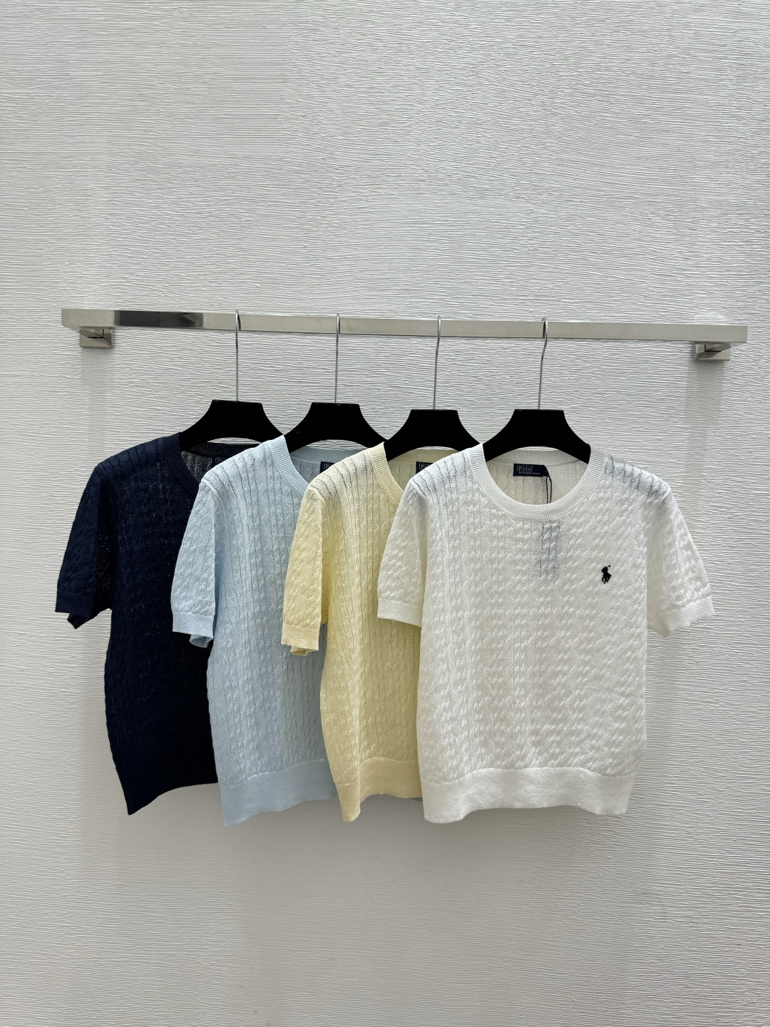 Ralph Lauren PO家 春夏新款 纯色简约圆领针织短袖