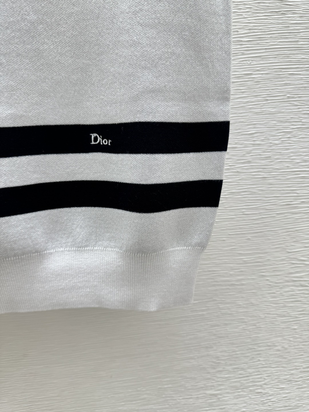 🆕D家🆕 春夏新款 撞色条纹圆领针织背心颜色：白色 宝蓝尺码：36.38.40