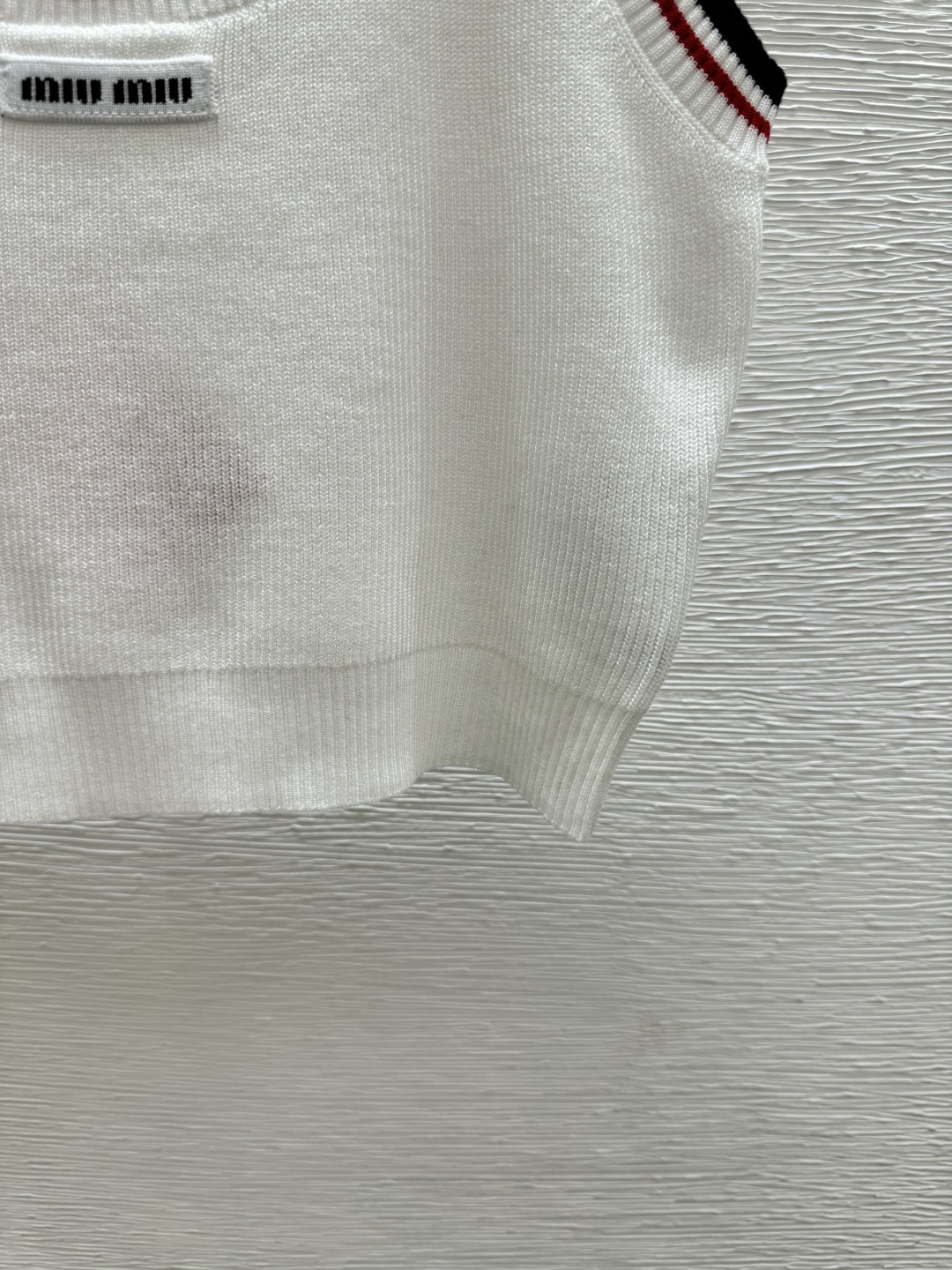 🆕M家🆕 春夏新款 撞色简约圆领针织背心颜色：白色 宝蓝尺码：36.38.40