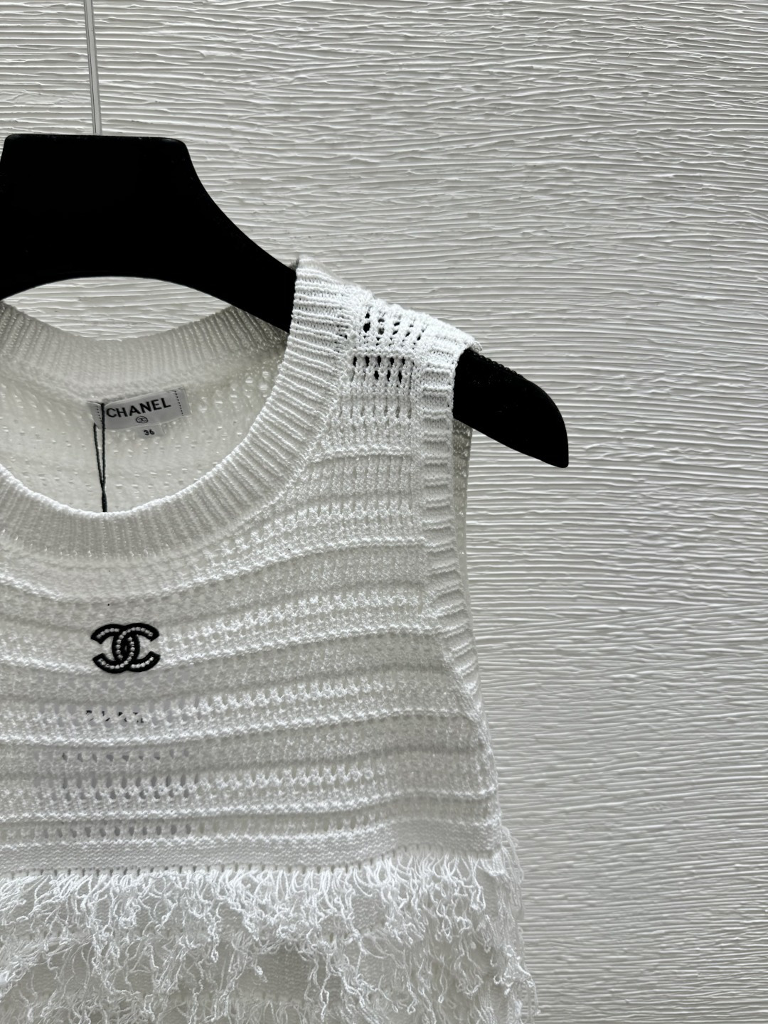 Chrome Hearts CH家 春夏新款 纯色简约镂空流苏圆领针织背心