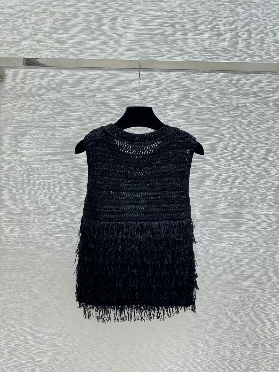 Chrome Hearts CH家 春夏新款 纯色简约镂空流苏圆领针织背心