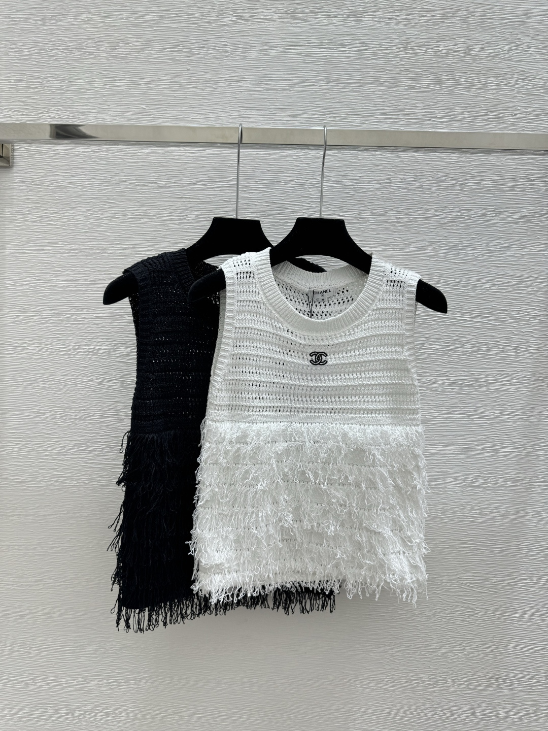 Chrome Hearts CH家 春夏新款 纯色简约镂空流苏圆领针织背心