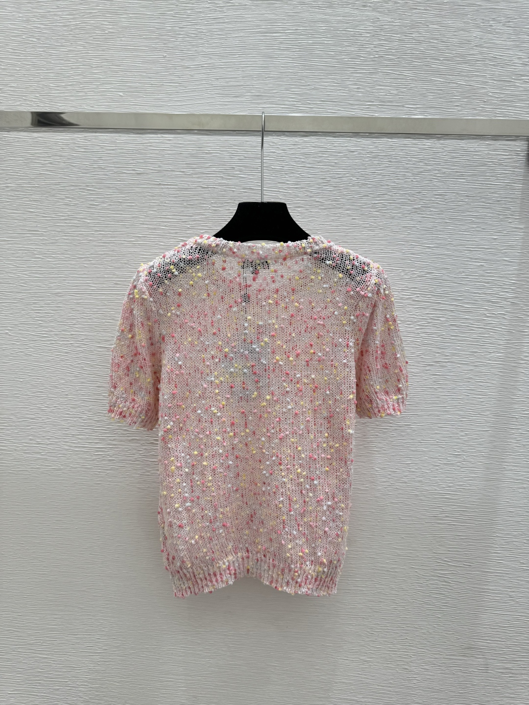 Chrome Hearts CH家 春夏新款 撞色彩色球球镂空圆领针织短袖