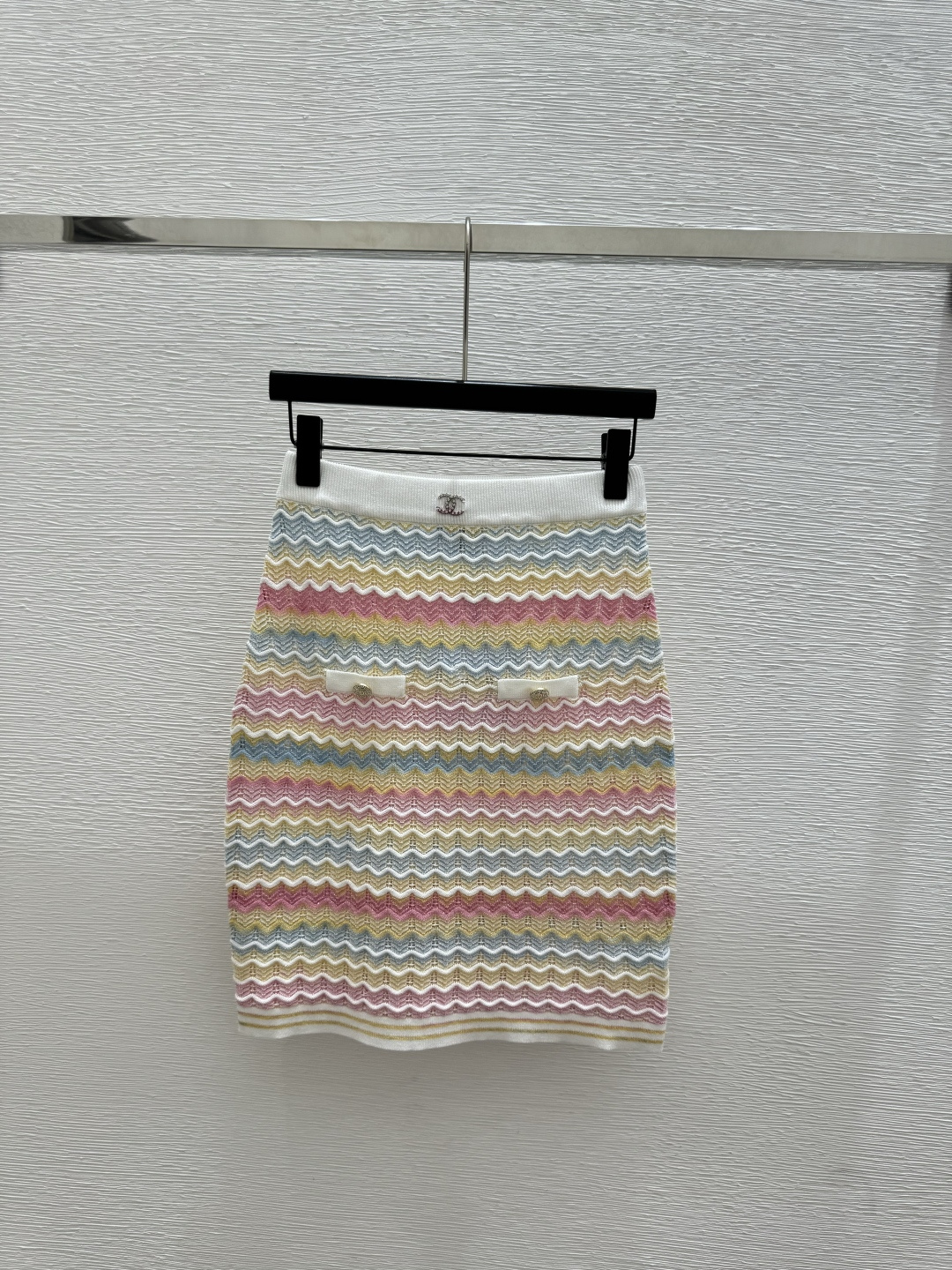 Chrome Hearts CH家 春夏新款 撞色条纹简约针织半裙