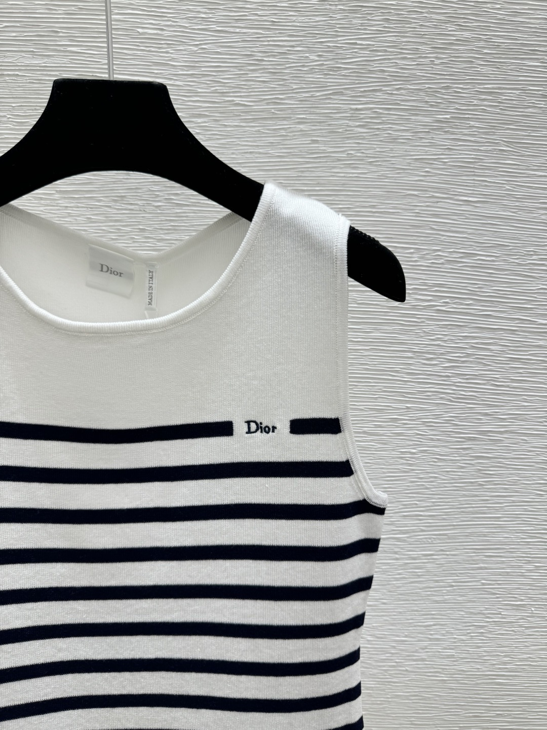 Dior D家 春夏新款 撞色条纹圆领针织背心