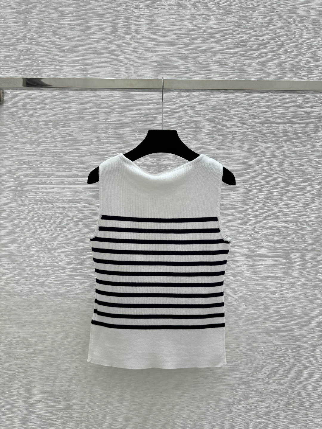 Dior D家 春夏新款 撞色条纹圆领针织背心