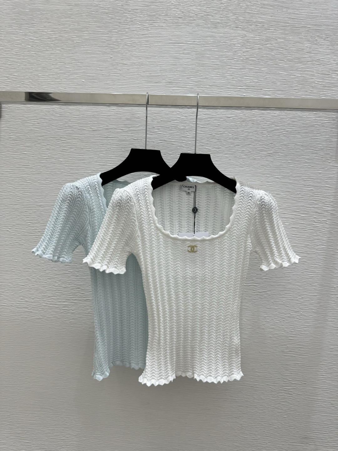 Chrome Hearts CH家 春夏新款 纯色简约U领针织短袖