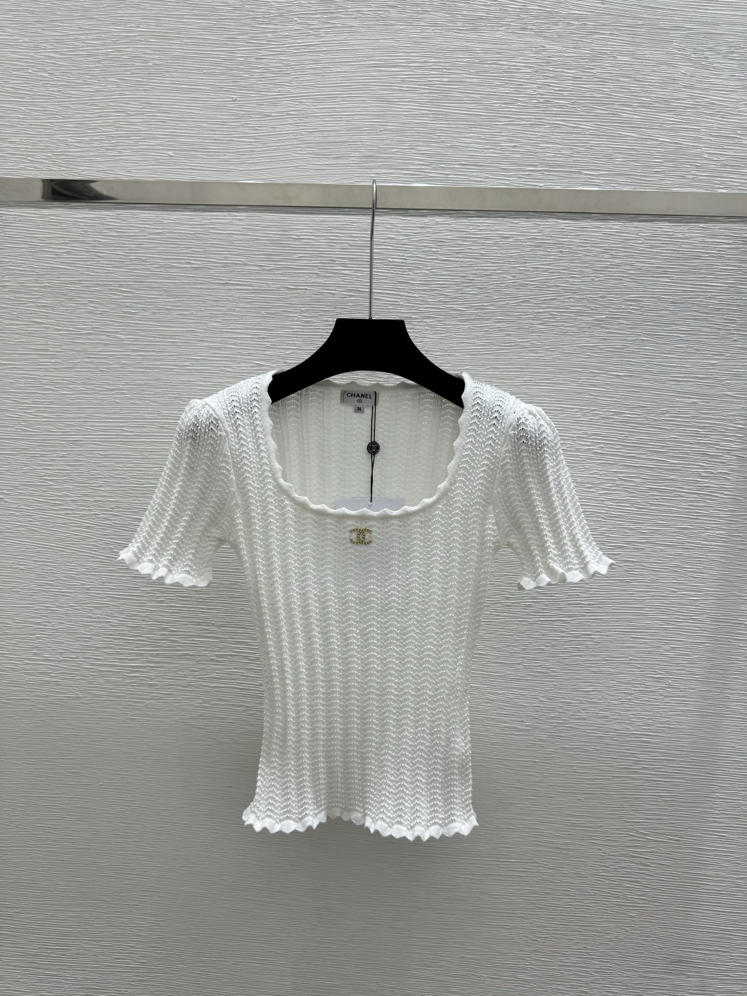 Chrome Hearts CH家 春夏新款 纯色简约U领针织短袖